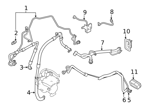 Condenser, Compressor & Lines for 2019 Mitsubishi Outlander PHEV #1
