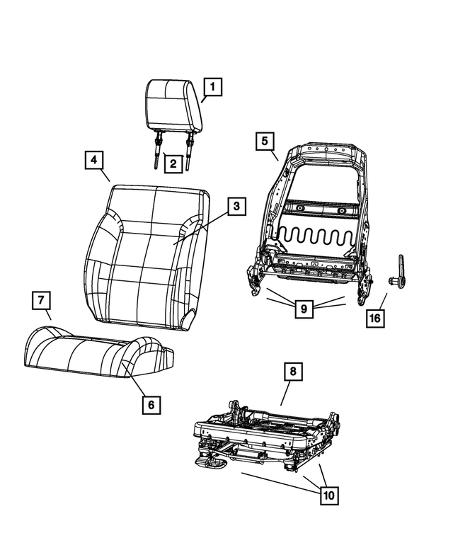 1NT421KAAA - Interior Trim: Front Headrest for Mopar Image