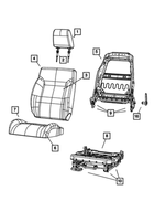 1NT421KAAA - Interior Trim: Front Headrest for Mopar Image