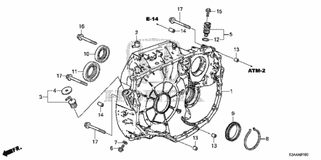 AT Torque Converter Case (L4) (1) for 2014 Honda Accord #0