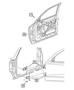 55256361AG - Doors and Related Parts: Front Door, Left for Mopar Image