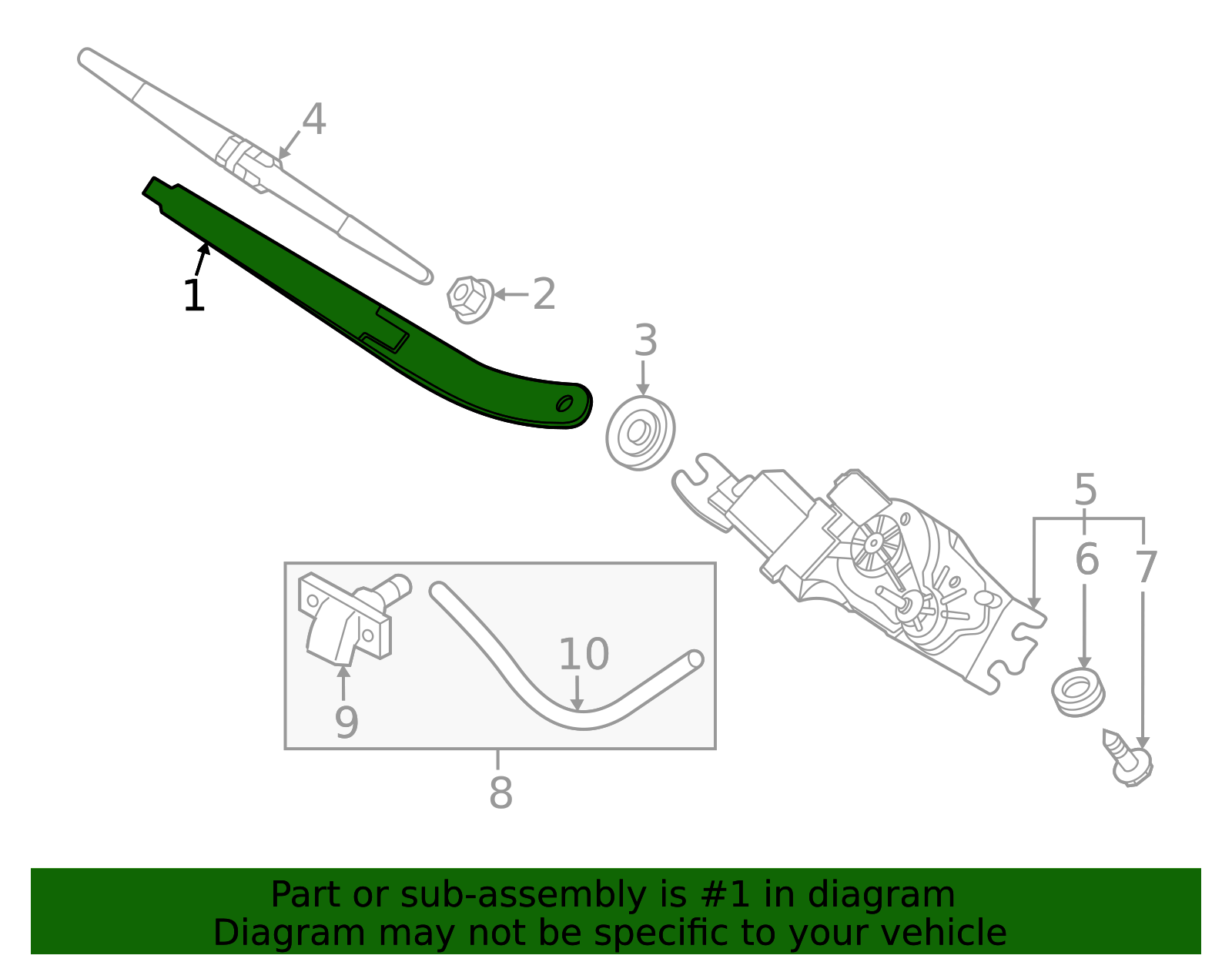 2023-2026 Kia Sportage Wiper Arm 98820-P1000 | OEM Parts Online