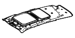 24369035017Q02 - Body: Headliner for Mercedes-Benz Image
