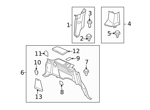Interior Trim - Quarter Panels for 2007 Land Rover LR3 #1