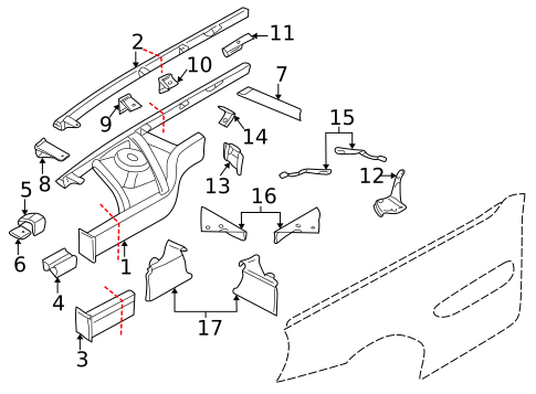 Structural Components & Rails for 2000 BMW Z8 #0