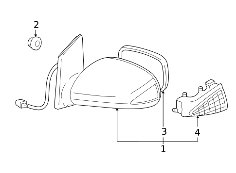 Outside Mirrors for 2006 Scion xA #0