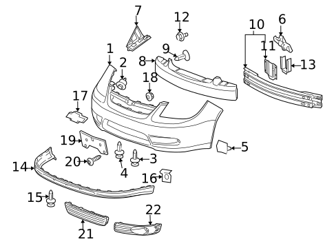 Bumper & Components - Front for 2010 Chevrolet Cobalt #0