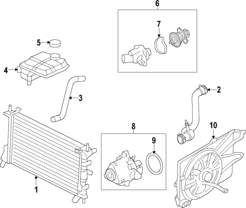 Radiator & Components for 2006 Ford Fusion #1