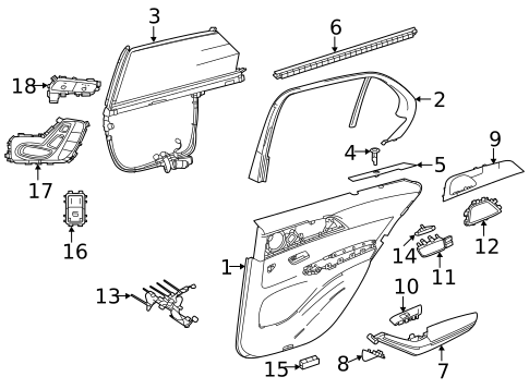 Rear Door for 2021 Mercedes-Benz GLE350 #2