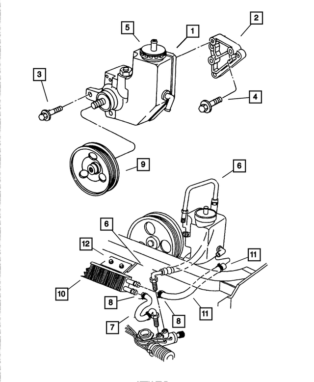 4642153 - Steering: Power Steering Pump for Mopar Image