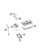 68263019AB - Electrical: Battery Hold Down Bracket for Mopar Image