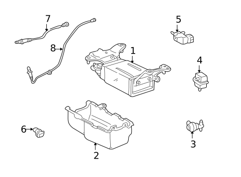 Emission Components for 2001 Toyota Highlander #0