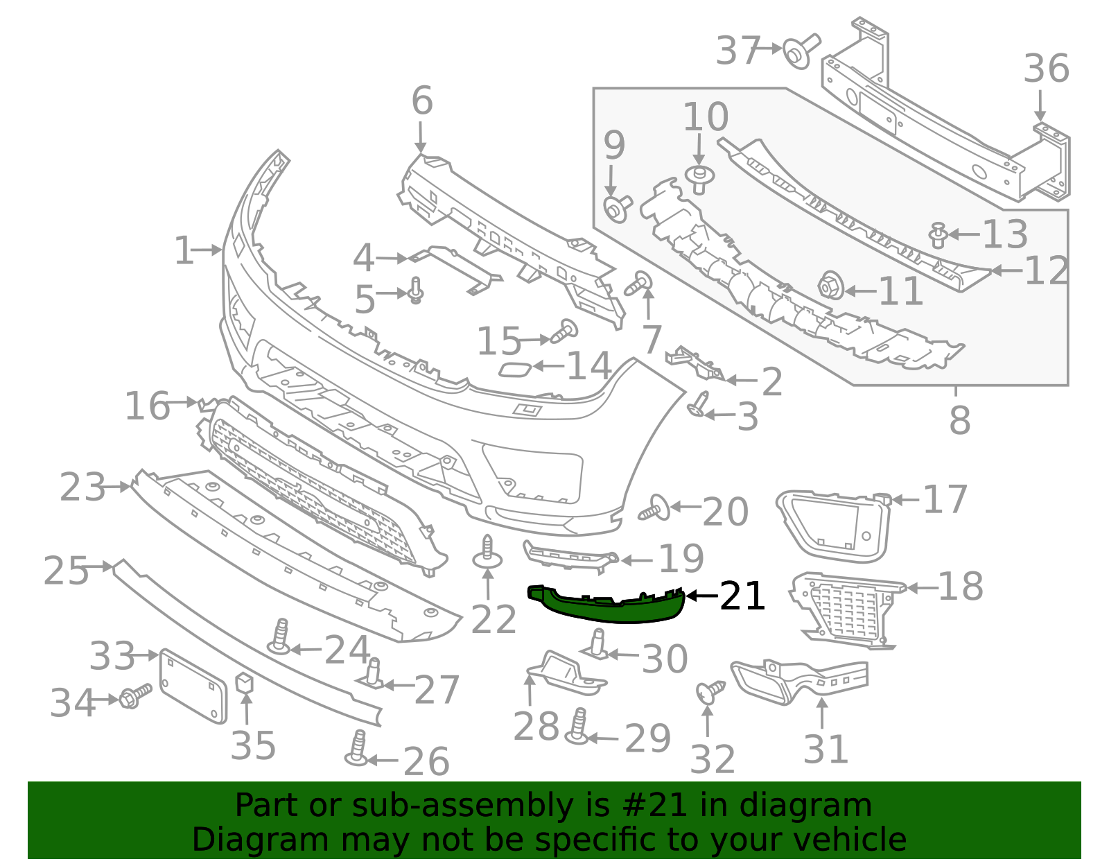 Genuine OEM Lower Extension Part# LR098920 Fits 2018-2022