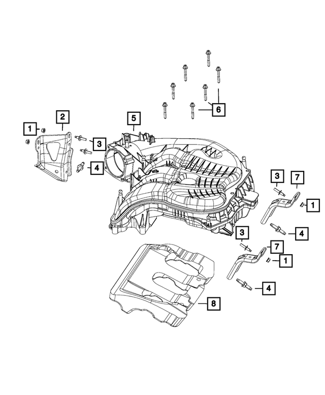 « 5281884AB – 3.2L Gas; Engine : Support pour Mopar Image »