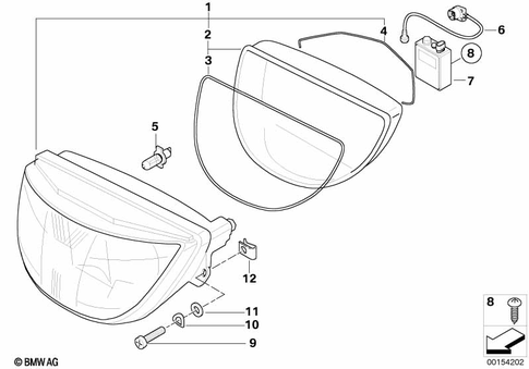 Headlight for 2003 BMW-Motorrad K 1200 LT #1