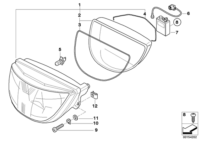 7119905567 - : Headlight Bulb for BMW-Motorrad Image