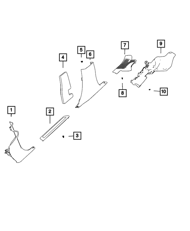 5057791AD - : Wiring Trough, Left for Mopar Image