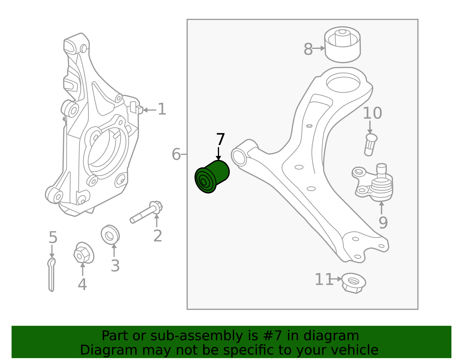 2022-2025 Kia EV6 Lower Control Arm Front Bushing 54551-GI000 | OEM ...