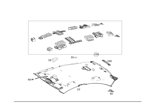 Headliner for 2021 Mercedes-Benz CLA250 #0