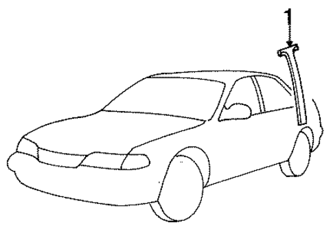 Exterior Trim - Pillars for 1996 Hyundai Sonata #0