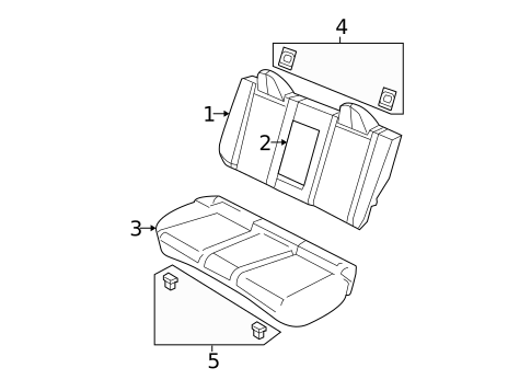 Rear Seat Components for 2010 Chrysler Sebring #0