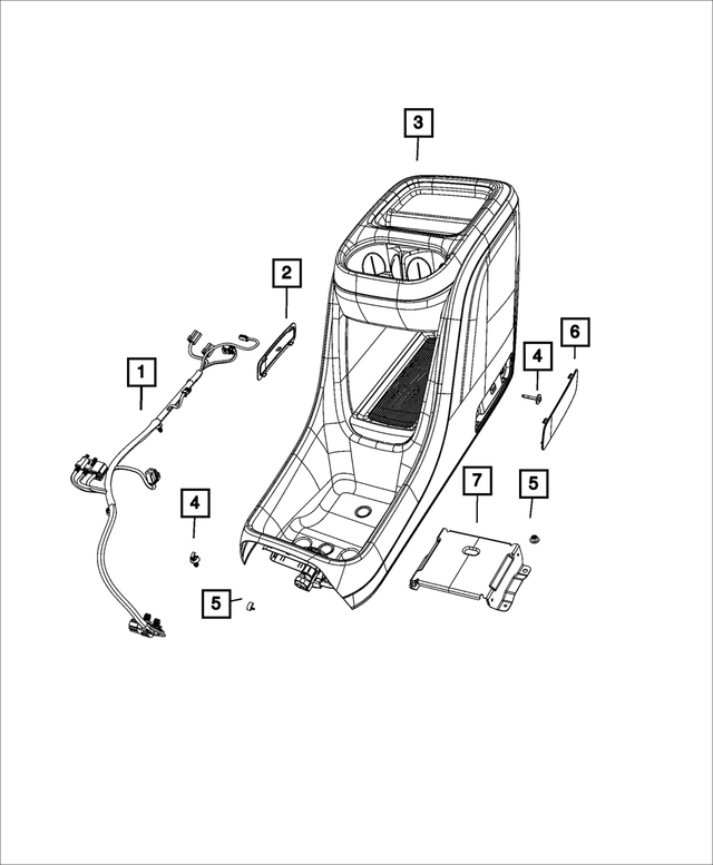 7RU541X9AA - Interior Trim: Center Console for Mopar Image image