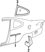 F8CZ6329710AA - Body: Quarter Glass for Ford Image