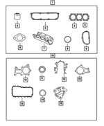 68029544AD - 3.8L Gas; Engine: Engine Lower Gasket Package for Mopar Image image