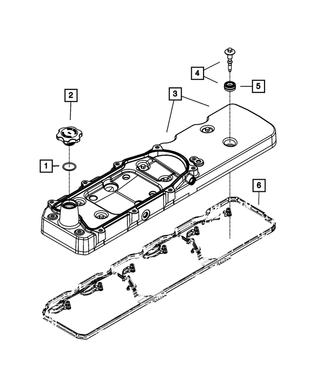 68005453AA - 6.7L Turbo Diesel; Engine: Cylinder Head Cover Isolator for Mopar Image