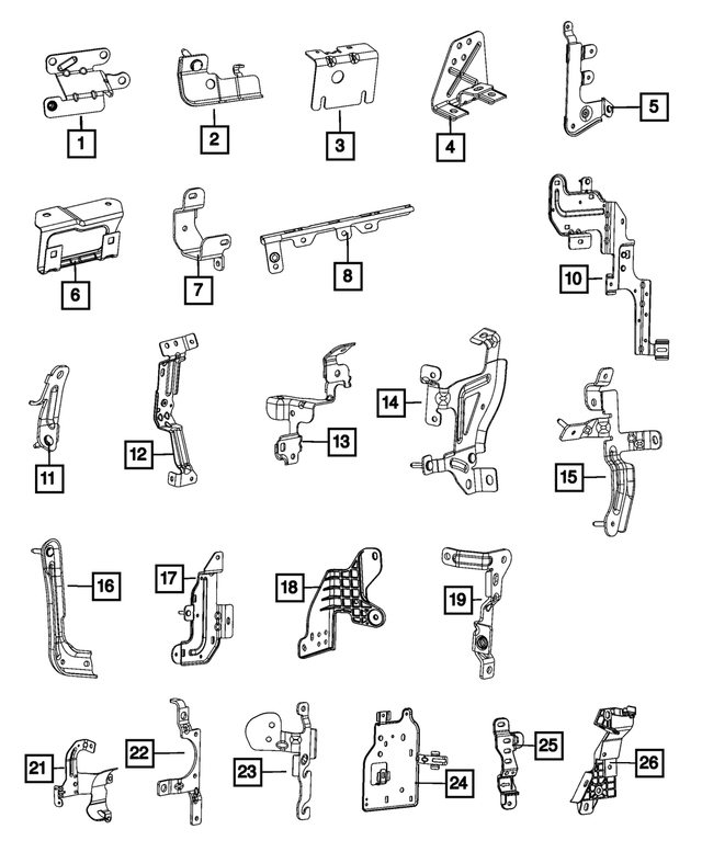 68292497AB - Electrical: Wiring Bracket for Mopar Image