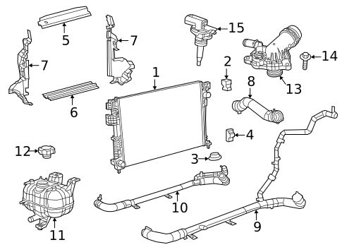 Thermostat & Housing for 2022 Chrysler Pacifica #0