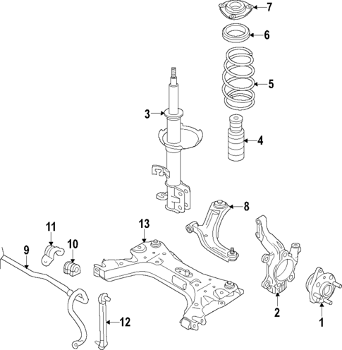Front Suspension for 2019 Nissan Versa #1