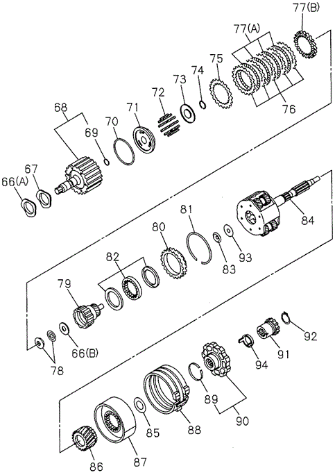 AT Clutch (2) for 1997 Honda Passport #0