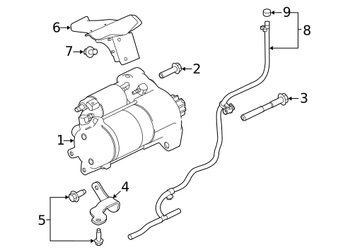 Starter for 2019 Land Rover Discovery #0