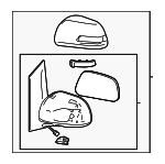 8791008170J0 - Body: Mirror Assembly for Toyota: Sienna Image