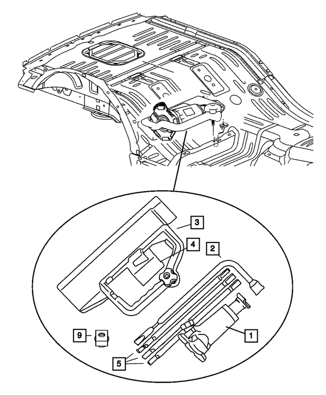 52129757AB - Wheels, Covers and Jacks: Jack Stowage Bracket And Locator for Mopar Image