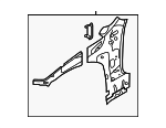 17A802124B - Body: Inner Hinge Pillar for Volkswagen: Jetta Image