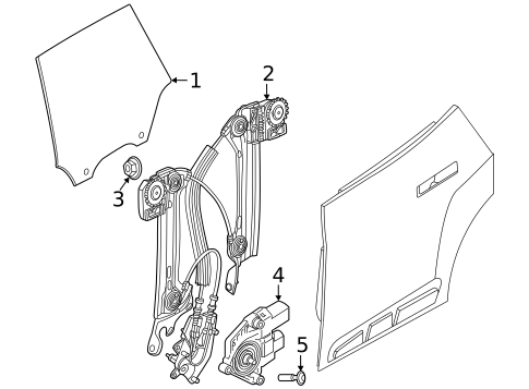 Glass - Rear Door for 2023 BMW iX #1