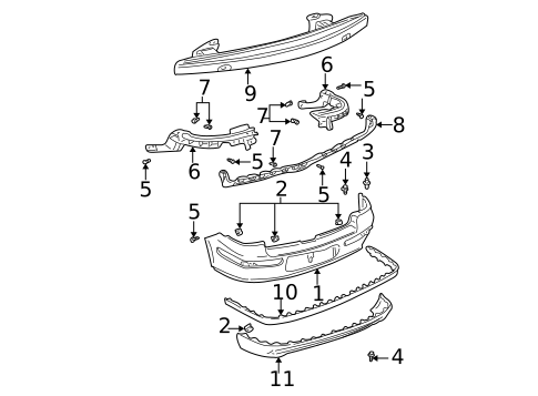Bumper & Components - Rear for 2003 Volkswagen Jetta #1