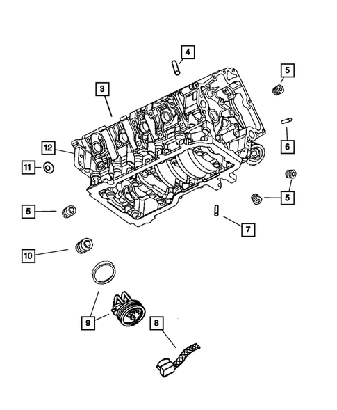 Cylinder Block for 2006 Dodge Ram 1500 #0