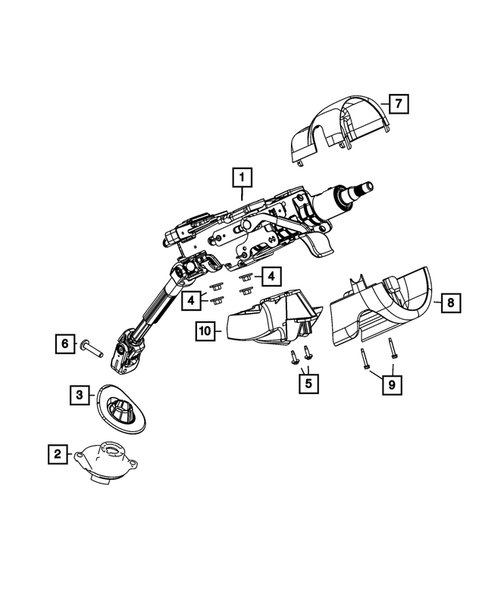 Steering Column and Intermediate Shaft for 2013 Dodge Dart #0