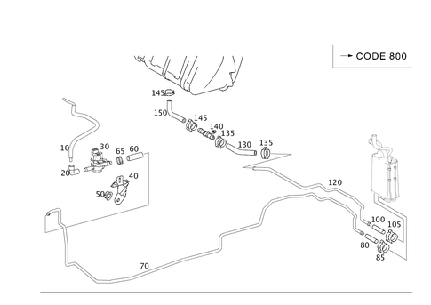 Closed Fuel-Evaporation-Control System for 2002 Mercedes-Benz CL55 AMG #1