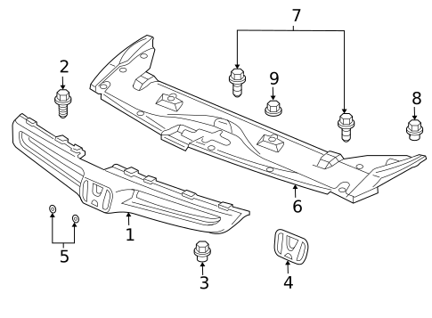 Grille & Components for 2005 Honda Accord #0