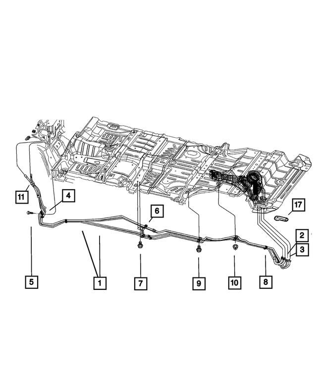 55055927AG - Air Conditioning &amp; Heater: A/c &amp; Heater Underbody Line for Mopar Image image