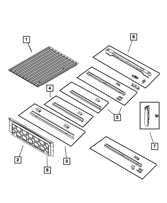 « 68223568AA – Body Sheet Metal Except Doors : Caisson Arrière Traverse pour Mopar Image »