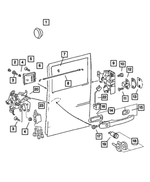 ZF54DX9AA - Doors and Related Parts: Door Handle Screw Cover Cap for Mopar Image