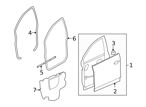 Door & Components for 2008 Saturn Vue #1