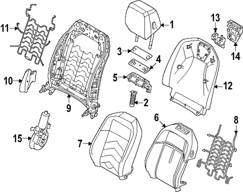 Passenger Seat Components for 2024 BMW 530i #1