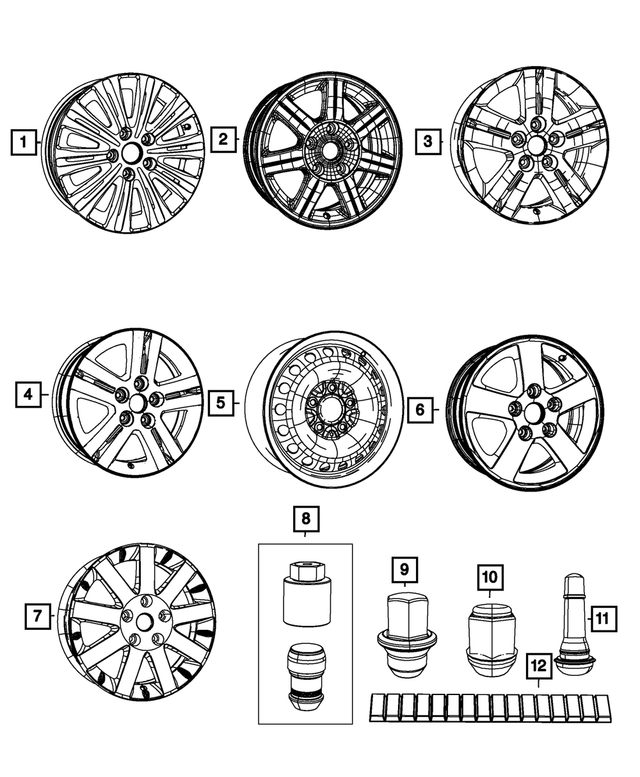 4721954AB - Wheels: Wheel Lock Set for Mopar Image