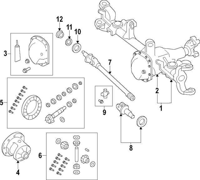68360810AB - Front Drive Axle: Axle Assembly for Mopar Image